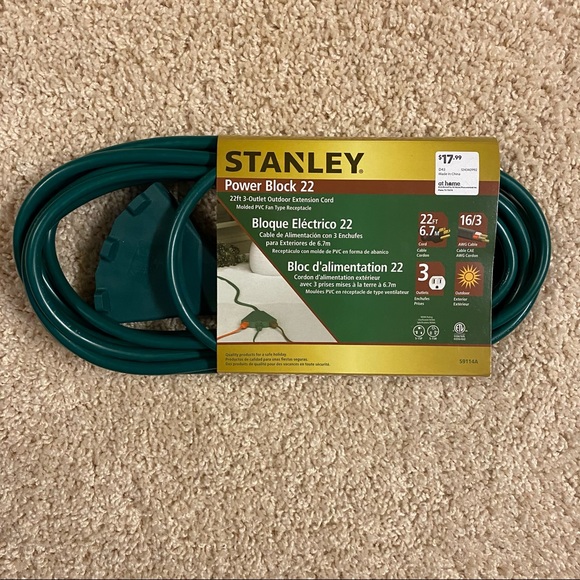 22ft Extension Cord (3 way split) - Picture 1 of 4